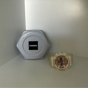 Casio G-SHOCK 49mm Clear Resin Case and Band, Women’s Watch